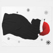 Sankt-Katze mit Schnee-Fleece-Decke Fleecedecke (Vorderseite (Horizontal))