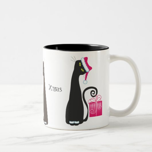 Sankt-Katzen-Tasse Zweifarbige Tasse (Rechts)