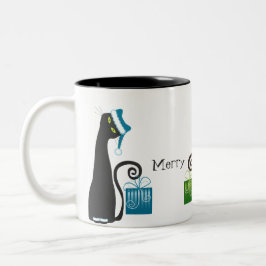 Sankt-Katzen-Tasse Zweifarbige Tasse