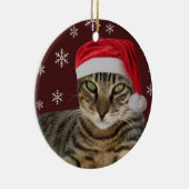Sankt-Katzen-Weihnachtsverzierung Keramik Ornament (Rechts)