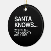 SANKT KENNT, WO ALLE FRECHEN MÄDCHEN LEBEN - .PNG KERAMIKORNAMENT (Links)