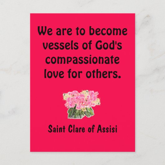 Sankt Klara von Assisi Postkarte (Vorderseite)