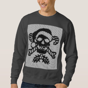 Sankt-Knochen-Schädel in der hässlichen Sweatshirt