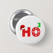 Sankt lacht am Weihnachten Button (Vorne & Hinten)