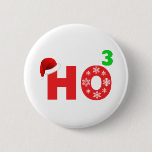 Sankt lacht am Weihnachten Button