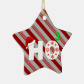 Sankt lacht am Weihnachten Keramikornament (Rechts)