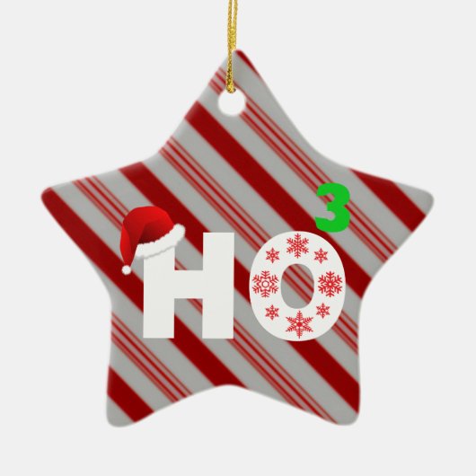 Sankt lacht am Weihnachten Keramikornament (Vorne)