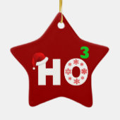 Sankt lacht am Weihnachten Keramikornament (Hinten)