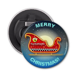 Sankt laufender Pferdeschlitten Flaschenöffner