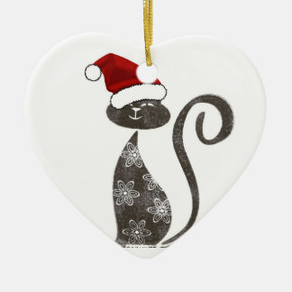 Sankt-Liebe-Kätzchen-Verzierungs-Herz Keramik Ornament