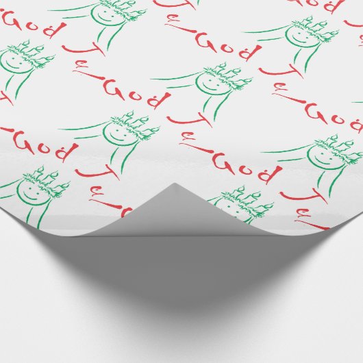 Sankt Lucia und Gott Jul Geschenkpapier (Ecke)