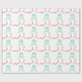 Sankt Lucia und Gott Jul Geschenkpapier (Flach)