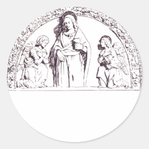 Sankt Lucia von Syrakus von Giovanni della Robbia Runder Aufkleber
