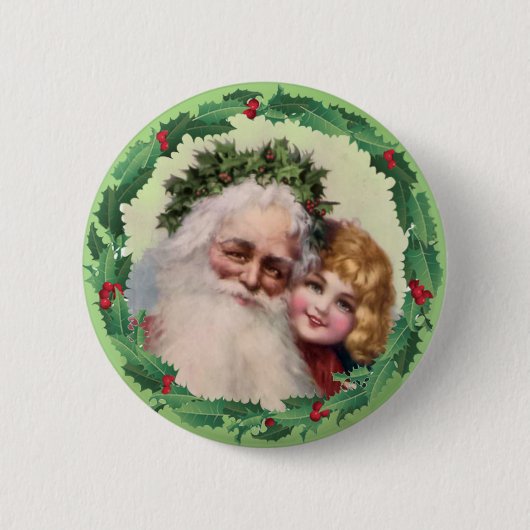 SANKT, MÄDCHEN u. STECHPALME durch SHARON SHARPE Button (Vorderseite)