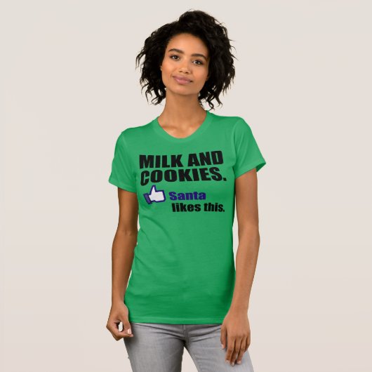 Sankt mag Milch und Plätzchen T-Shirt (Vorne ganz)