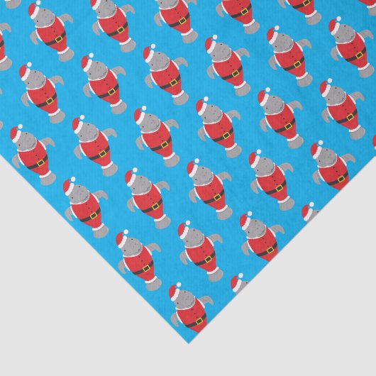 Sankt-Manatis-Cartoon-Neuheits-Weihnachten Seidenpapier (Ausschnitt)