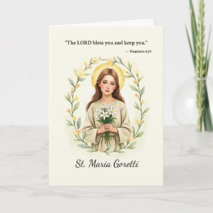 Sankt Maria Goretti Gottes Frieden und Segen Karte