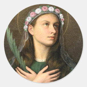 Sankt Maria Goretti Runder Aufkleber