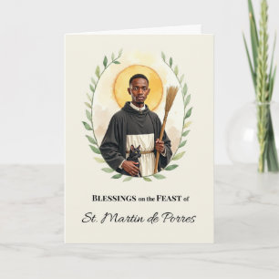 Sankt Martin de Porres Festtagssegen Karte