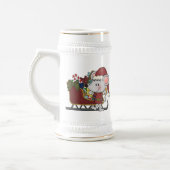 Sankt-Maus mit Schlitten Bierglas (Links)