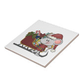 Sankt-Maus mit Schlitten Fliese (Seite)