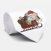 Sankt-Maus mit Schlitten Krawatte (Gerollt)