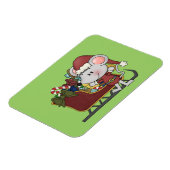 Sankt-Maus mit Schlitten Magnet (Linke Seite)