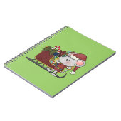 Sankt-Maus mit Schlitten Notizblock (Linke Seite)