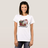 Sankt-Maus mit Schlitten T-Shirt (Vorne ganz)