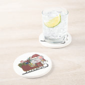 Sankt-Maus mit Schlitten Untersetzer (Seite)