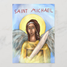 Sankt Michael Papier-Ikonenkarte