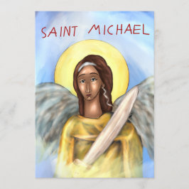 Sankt Michael Papier-Ikonenkarte Dankeskarte