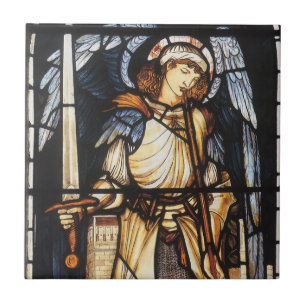 Sankt Michael von Sir Edward Coley Burne-Jones Fliese