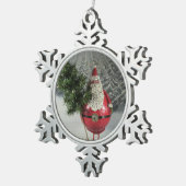 Sankt mit Baum Schneeflocken Zinn-Ornament (Rechts)
