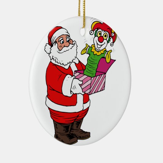 Sankt mit Jack in the Box Keramik Ornament (Rechts)