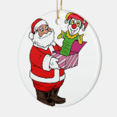 Sankt mit Jack in the Box Keramik Ornament (Links)