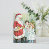 Sankt mit Kindern Feiertagspostkarte (Stehend Vorderseite)