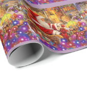 Sankt mit Lichtern Geschenkpapier (Rolleneckpunkt)