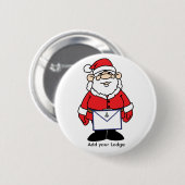 Sankt mit seiner FreimaurerSchürze Button (Vorne & Hinten)