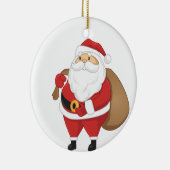 Sankt mit Tasche der Geschenke Keramik Ornament (Rechts)