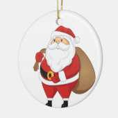 Sankt mit Tasche der Geschenke Keramik Ornament (Links)