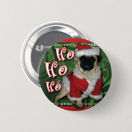 Sankt-Mops-runder Knopf Button (Vorne & Hinten)