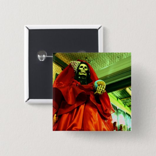 Sankt Muerte Button (Vorne & Hinten)