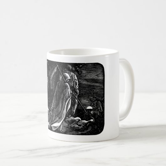 Sankt Muerte (mexikanischer grimmiger Sensenmann) Kaffeetasse (VorderseiteRechts)