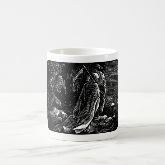 Sankt Muerte (mexikanischer grimmiger Sensenmann) Kaffeetasse (Mittel)