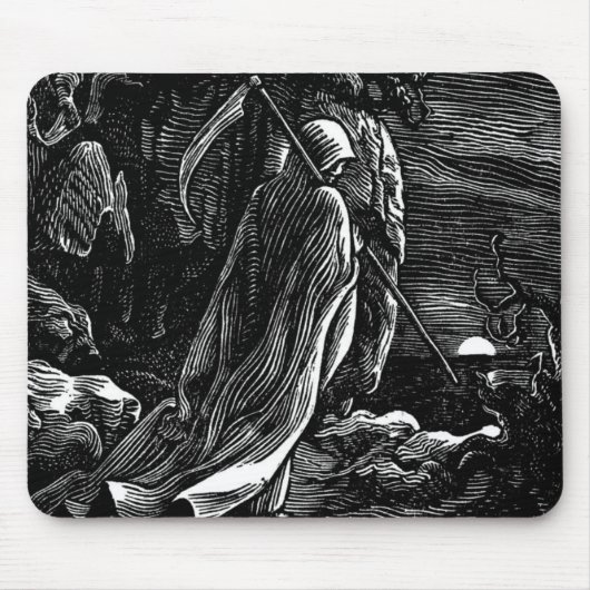 Sankt Muerte (mexikanischer grimmiger Sensenmann) Mousepad (Vorne)