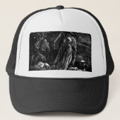 Sankt Muerte (mexikanischer grimmiger Sensenmann) Truckerkappe (Vorderseite)