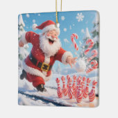 Sankt Nikolaus Bowling Candy Cane Lane Personalisi Keramikornament (Links)