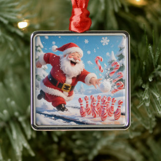 Sankt Nikolaus Bowling Candy Cane Lane Personalisi Ornament Aus Metall