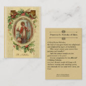 Sankt Nikolaus der Myra Gebets-heiligen Karten (Vorne/Hinten)